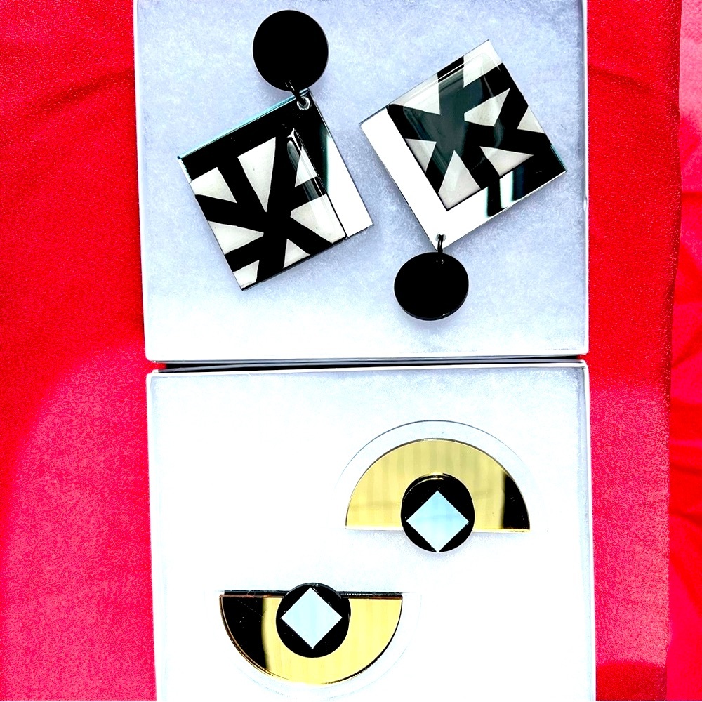 Price Drop Geometric Statement Earrings!! - image 1